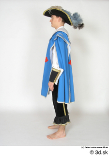  Photos Historical Musketeer in cloth armor 1 16th century Blue suit Historical clothing Medieval Musketeer a poses whole body 0003.jpg